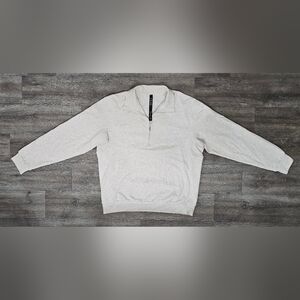 Men's Lululemon French Terry Heathered Bone 1/2 Zip Pullover-*NWOT*